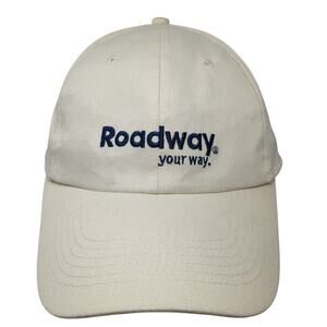 Roadway Your Way Baseball Cap Beige One Size Adjustable Embroidered Cotton